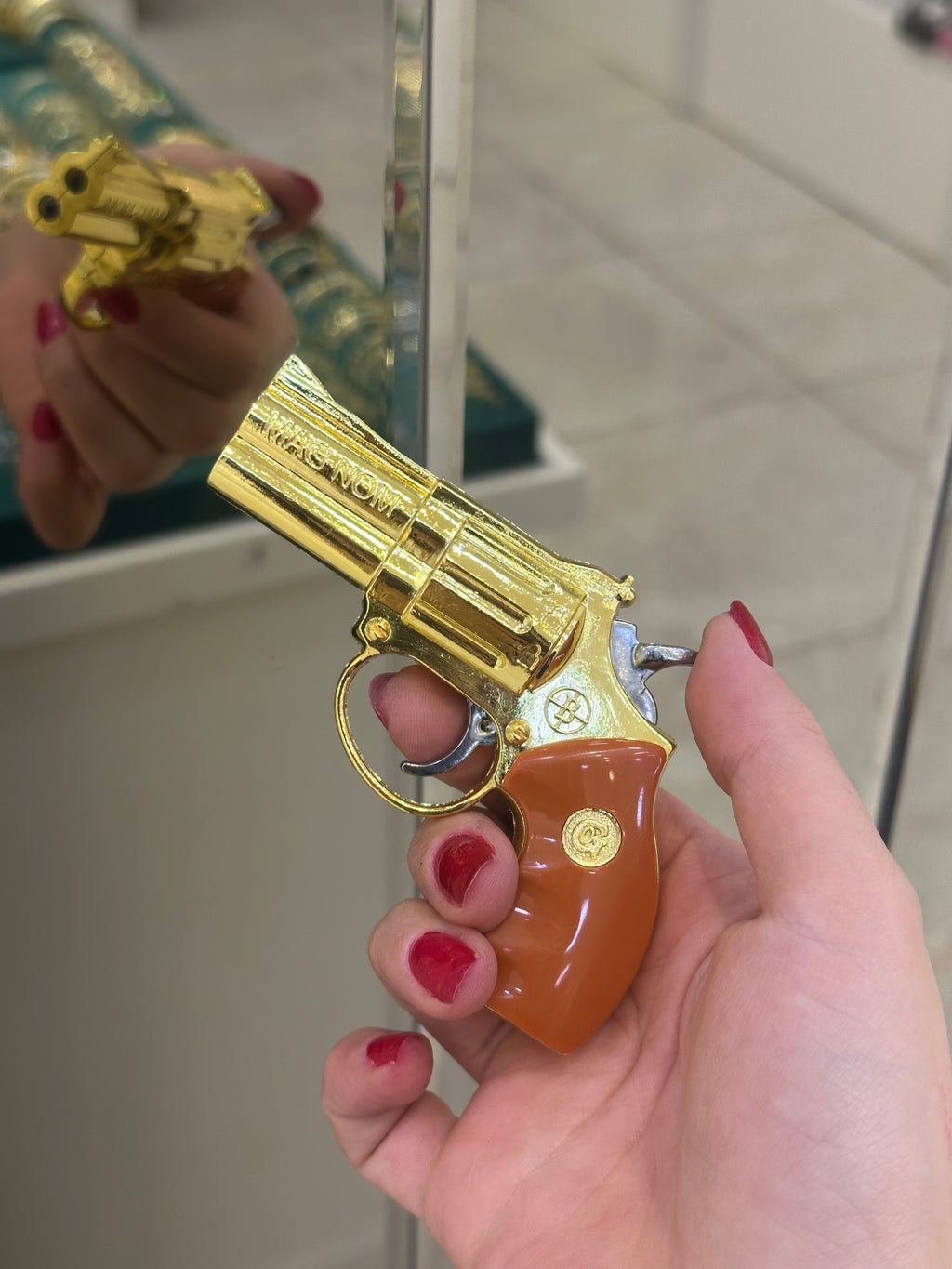 Revolver Model Metal Tabanca Çakmak