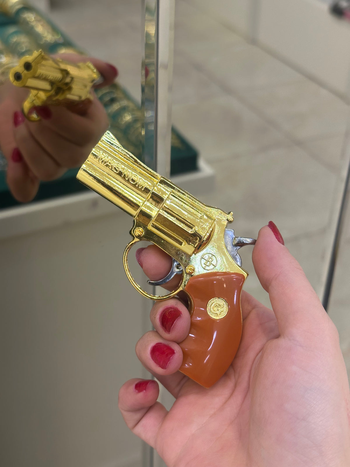 Revolver Model Metal Tabanca Çakmak