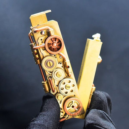 Vintage El Yapımı Pirinç Çakmak