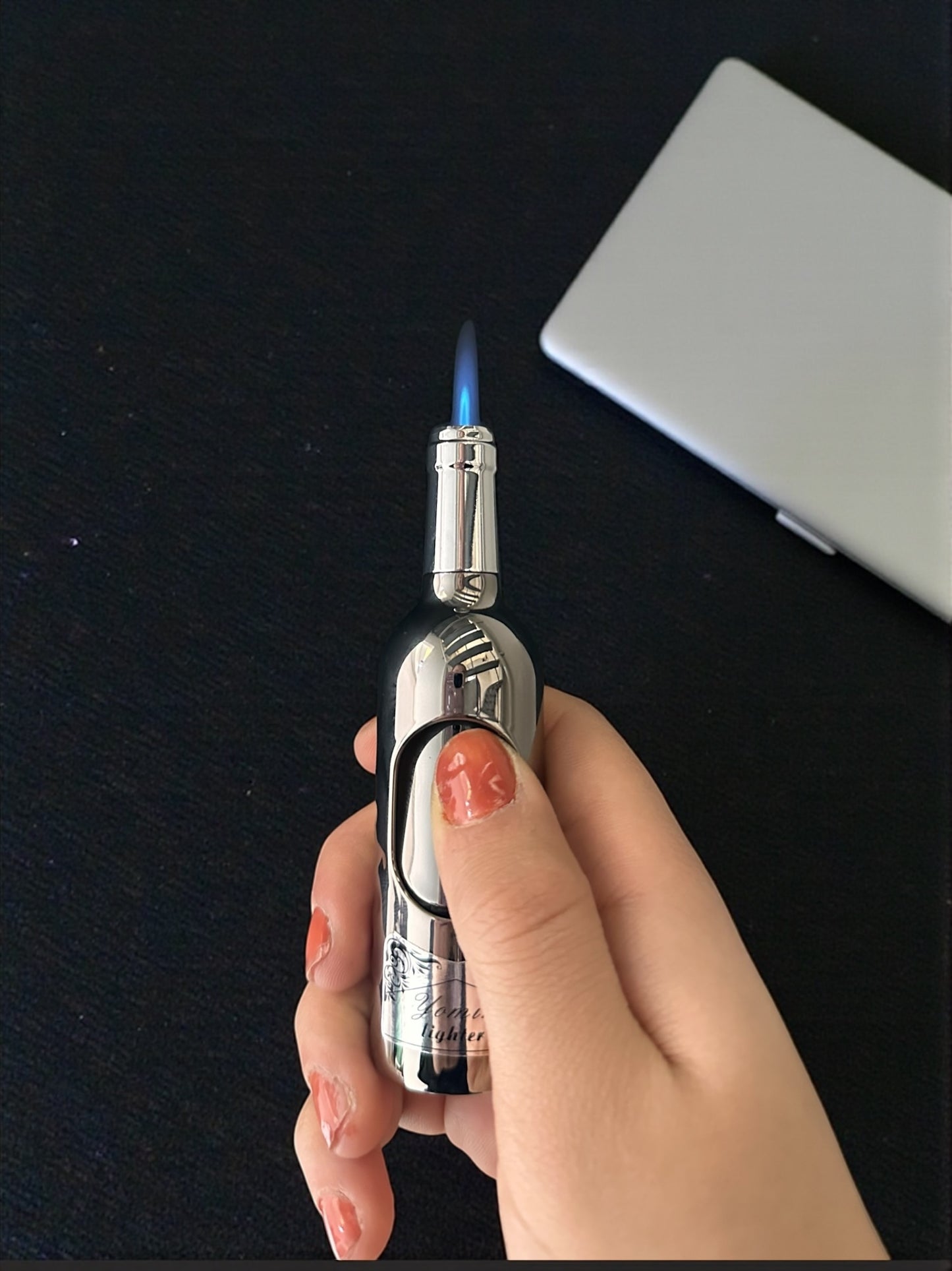 Şişe Şeklinde Basmalı Pürmüzlü Çakmak