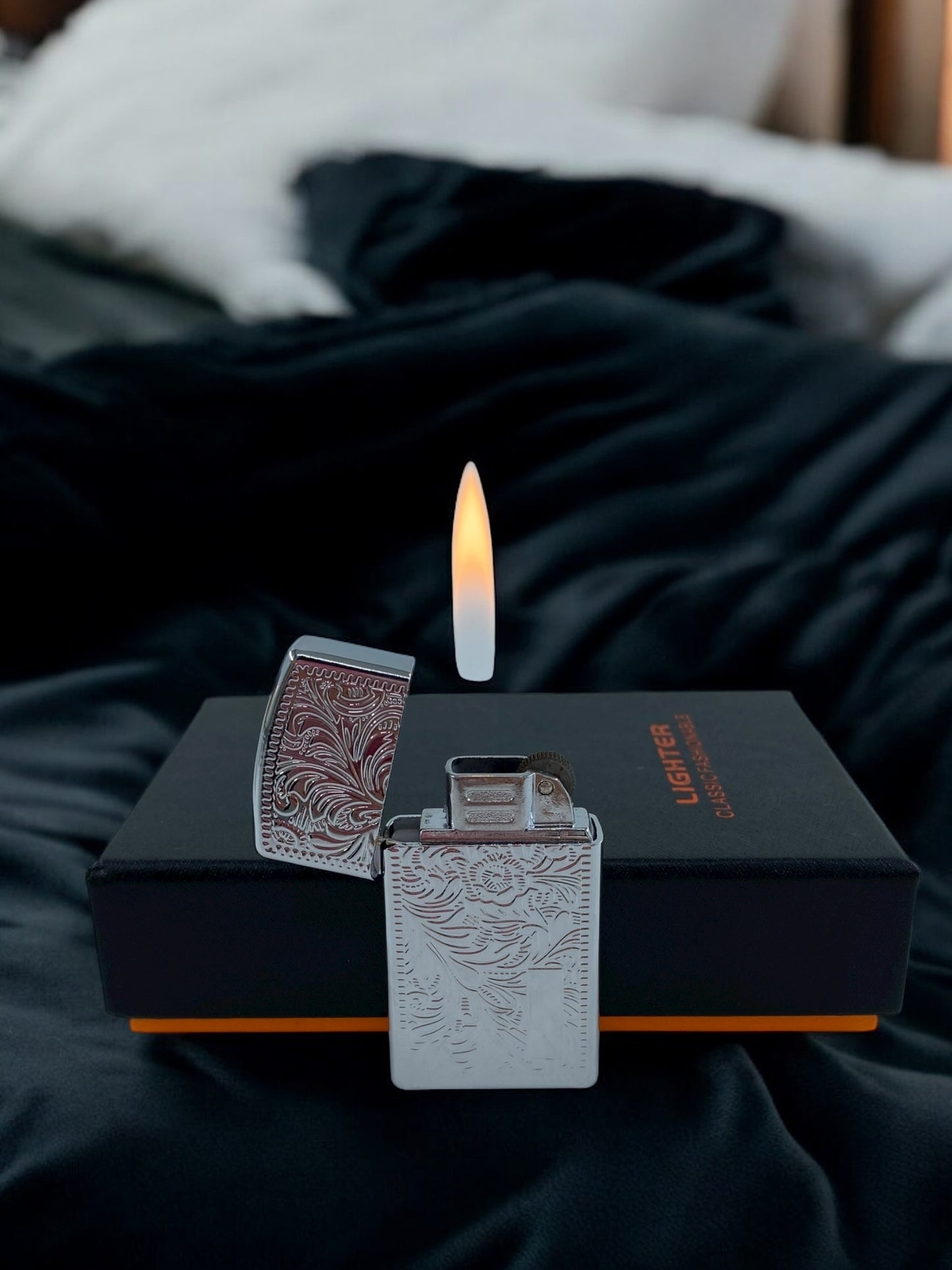 Vintage Gümüş Gazlı Çakmak