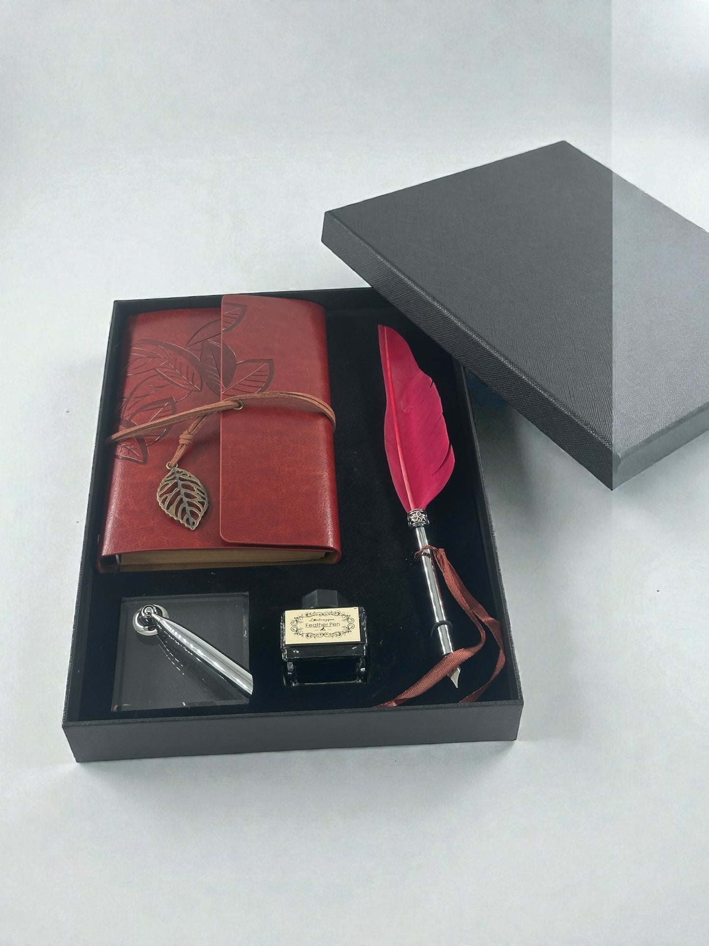 Mürekkepli Tüylü Divit Kalem Defter Seti