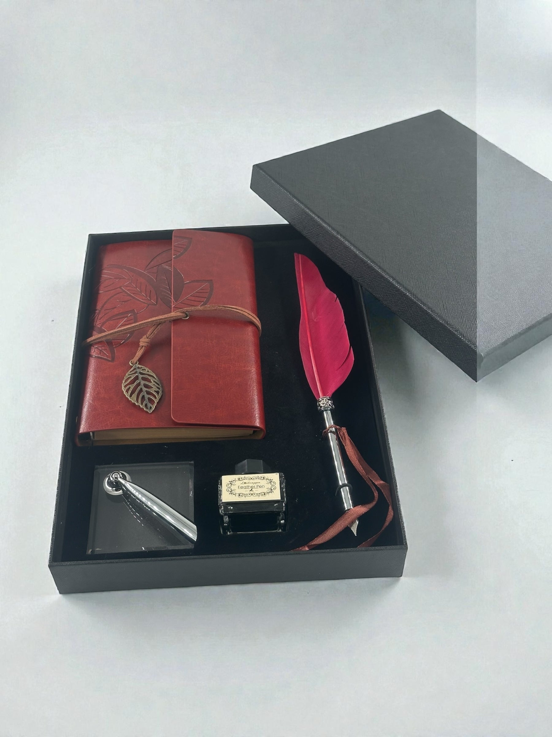 Mürekkepli Tüylü Divit Kalem Defter Seti