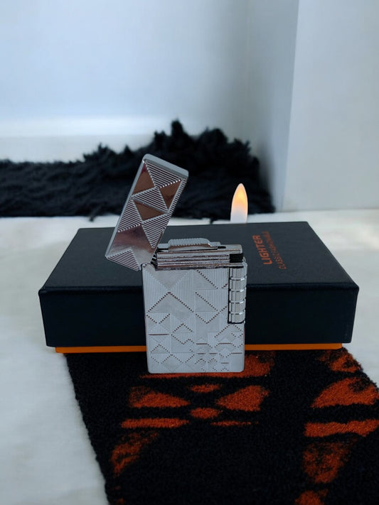 Dupont Model Desenli Gümüş Çakmak 7885