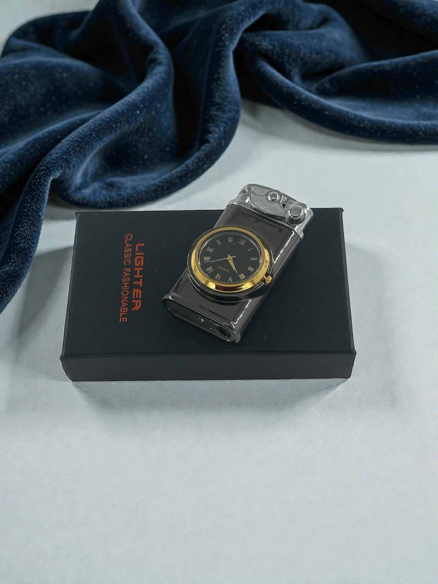 Saatli Lüx Pürmüzlü Gazlı Çakmak