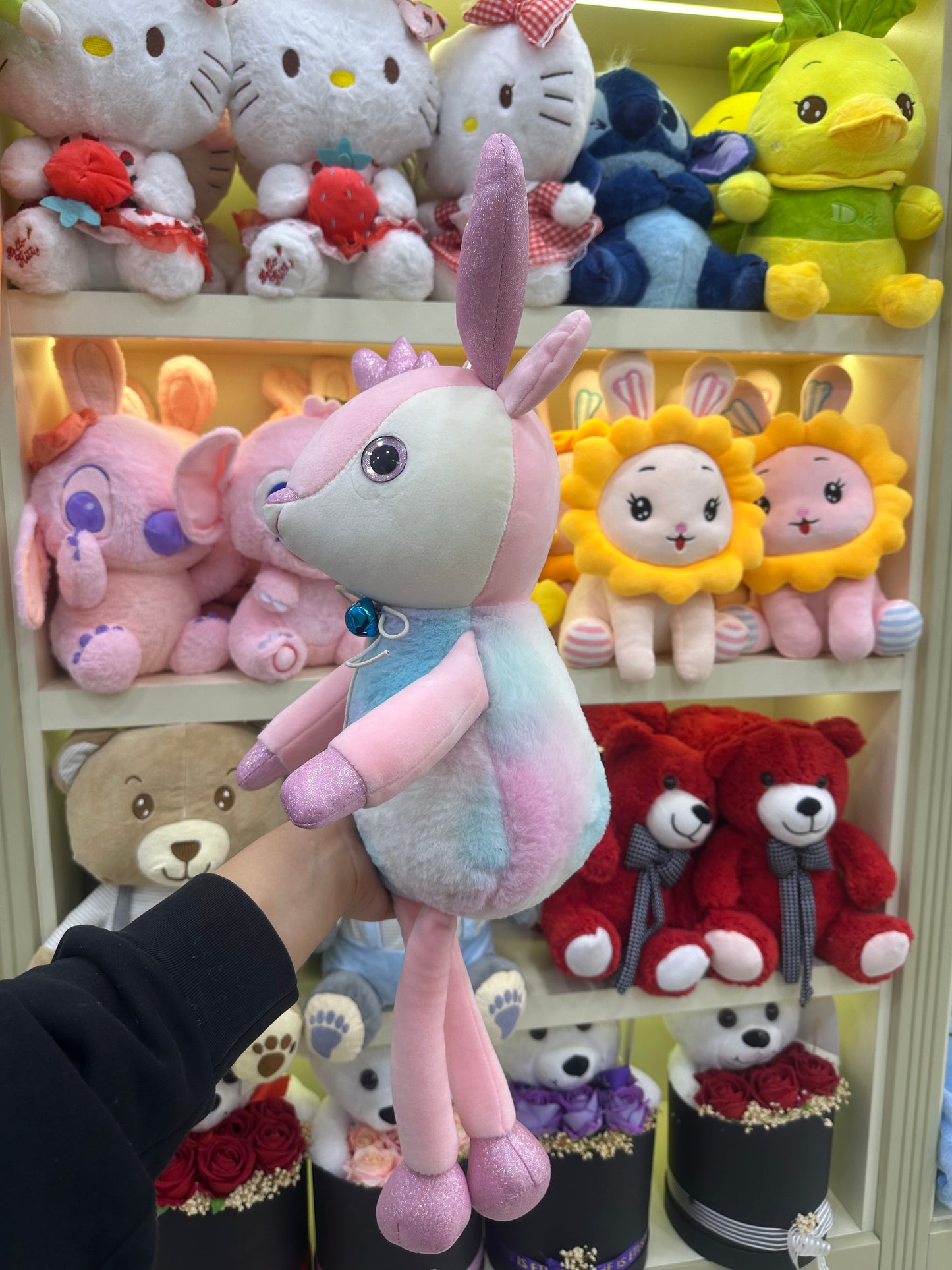 Geyik Uzun Ayaklı Pembe Peluş