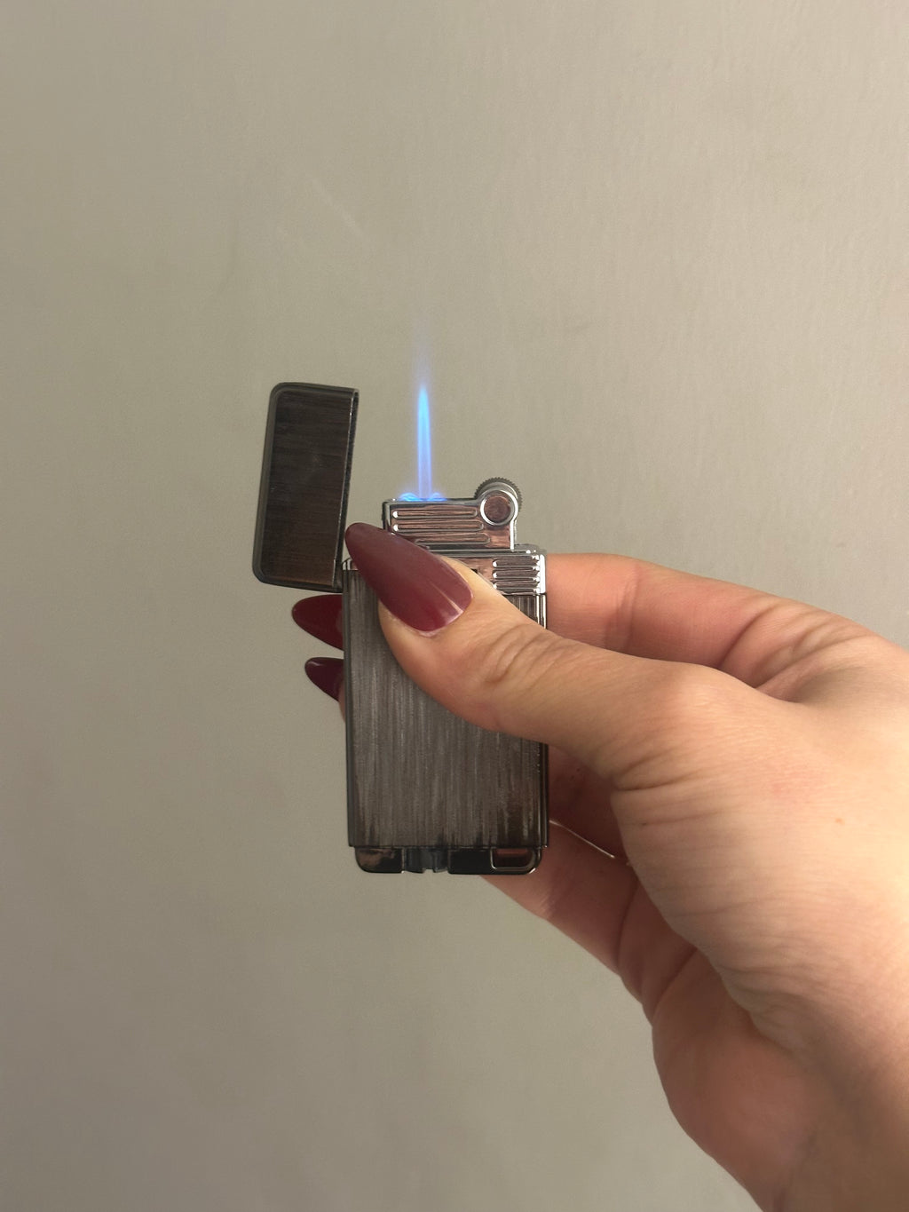 Slim Çift Yanan Çift Yanışlı Metal Çakmak