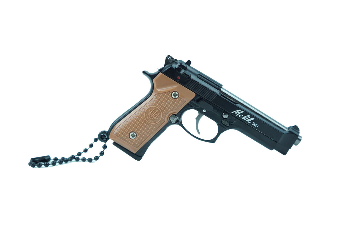 Beretta 9×19 Tabanca Gerçekçi Sökülebilir ve Kurulabilir Metal Anahtarlık