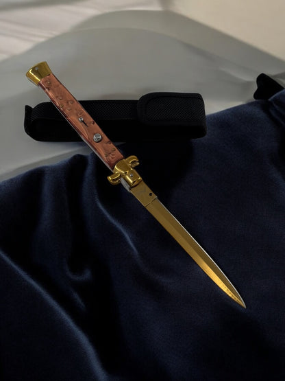 Orjinal AKC İtalyan Sustalı 33 cm Çakı Kahve 2211