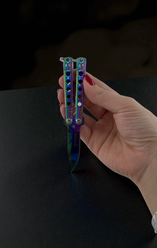 Kompakt Boy Metal Kelebek Çakı