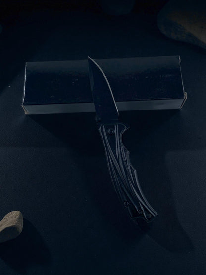 Mat Siyah Metal Gövdeli Katlanabilir Çakı