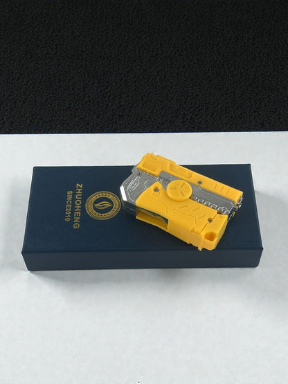 Stres Çarkı Renkli Alevli Tabanca Çakmak 6282