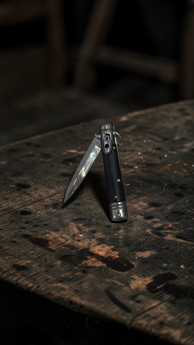 Orjinal Otomatik Sustalı Kemere Stiletto Çakı