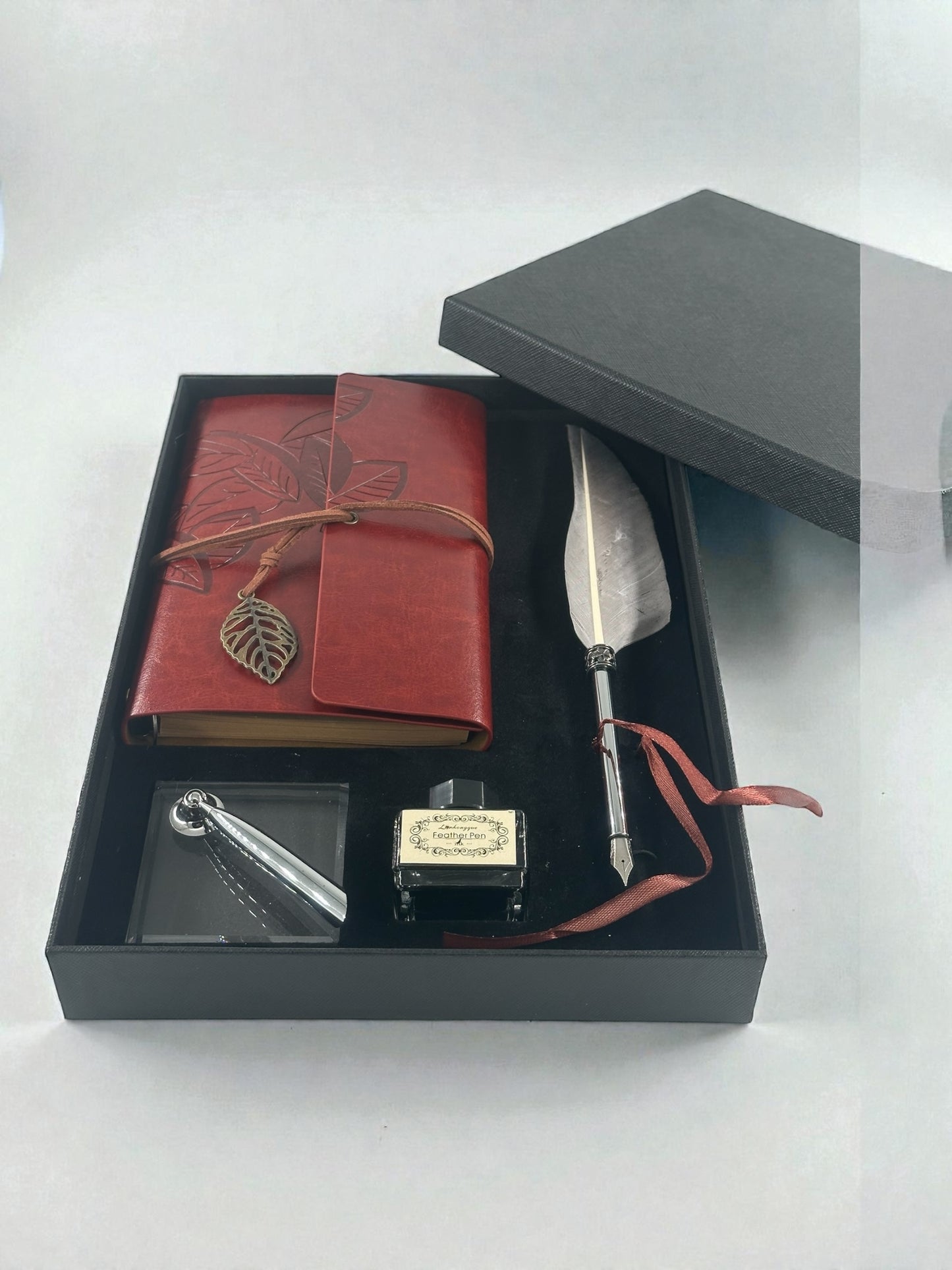 Mürekkepli Tüylü Divit Kalem Defter Seti