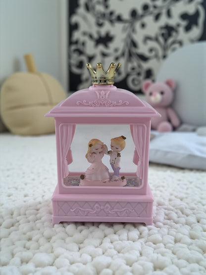 Sevgili Temalı Işıklı Simli Pls. Fanus