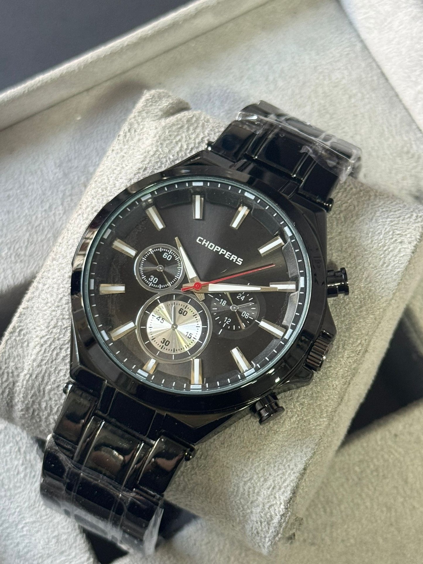 Kişiye Özel Kordonu İsim Yazılır Çelik Saat Siyah