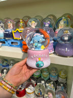 Uykucu Stitch Temalı Büyük Boy Kar Küresi