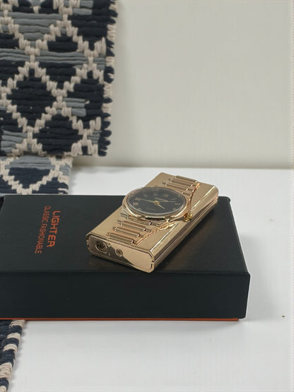 Lüks Kol Saat Görünümlü Renkli Alevli Çakmak