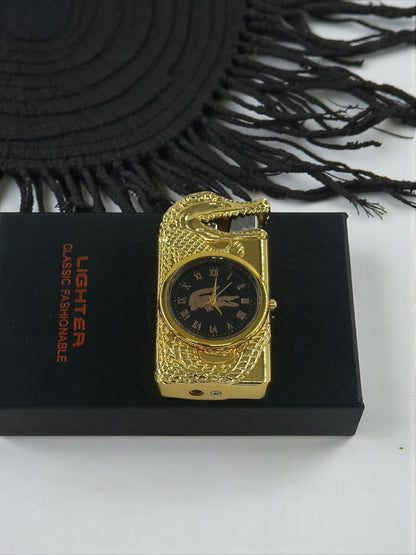 Saatli Ejder Başlıklı Pürmüzlü Çakmak