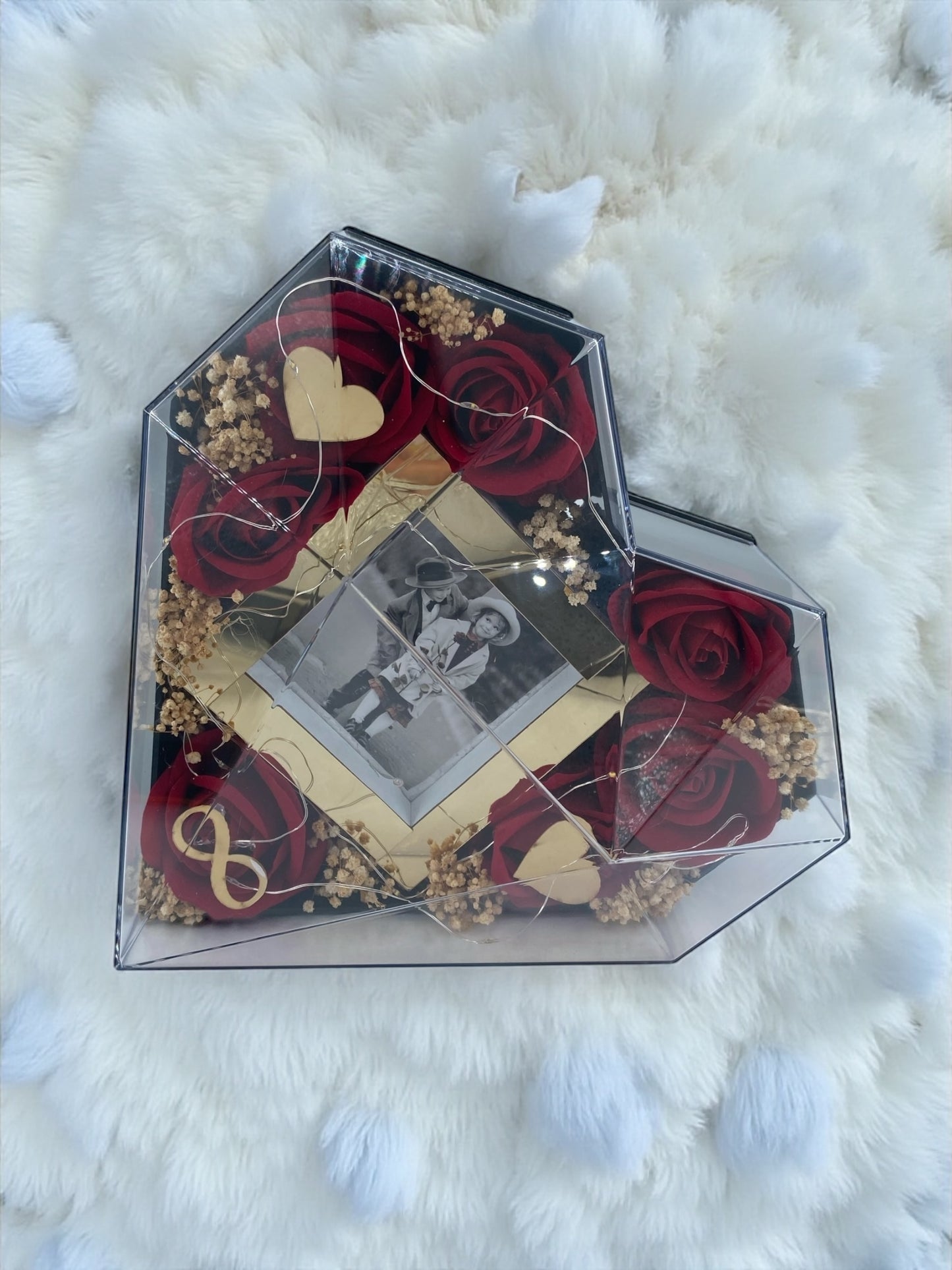 Fotoğraflı Teddy Rose Buketi