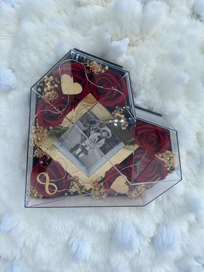 Fotoğraflı Teddy Rose Buketi