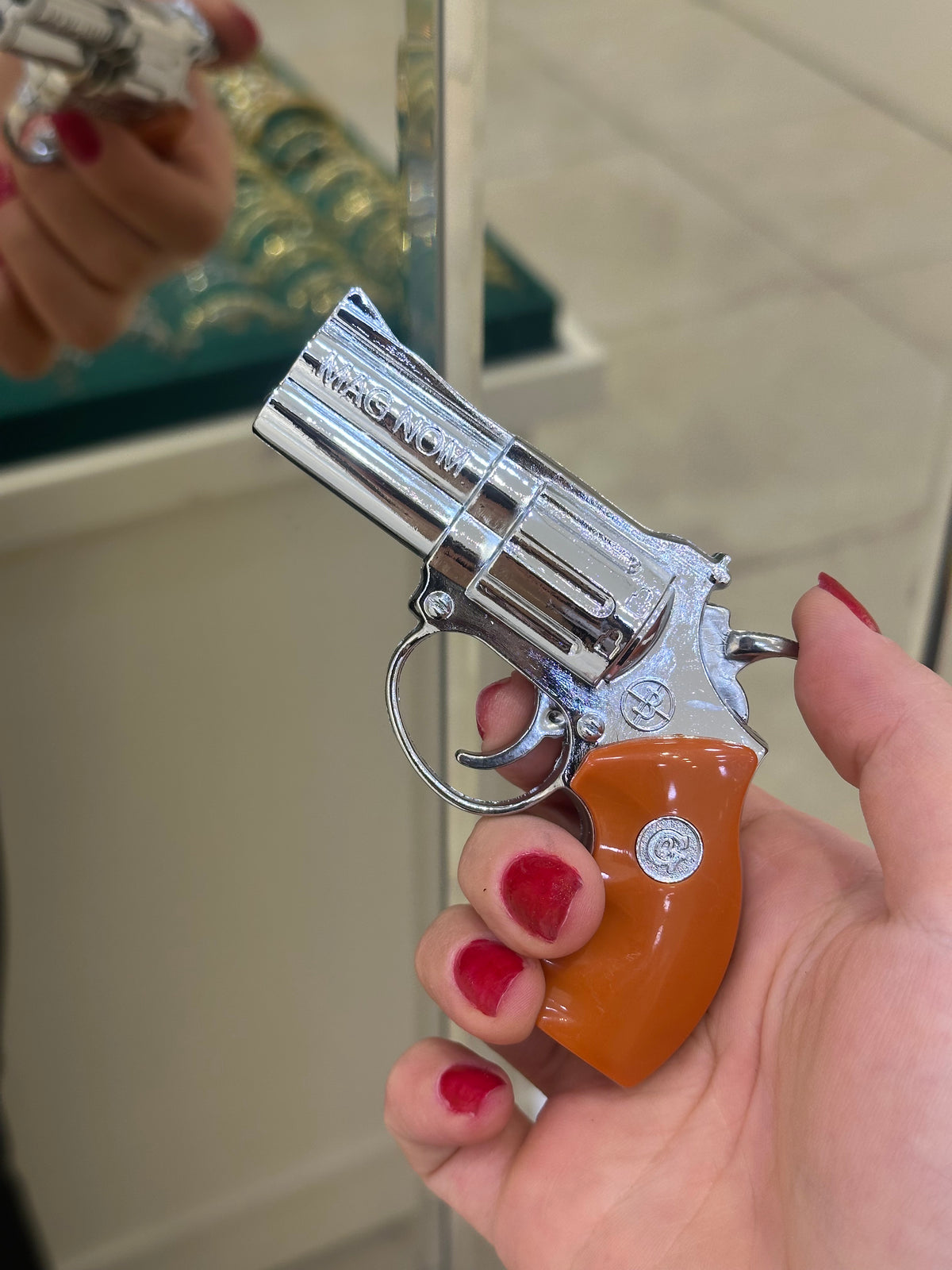 Revolver Model Metal Tabanca Çakmak