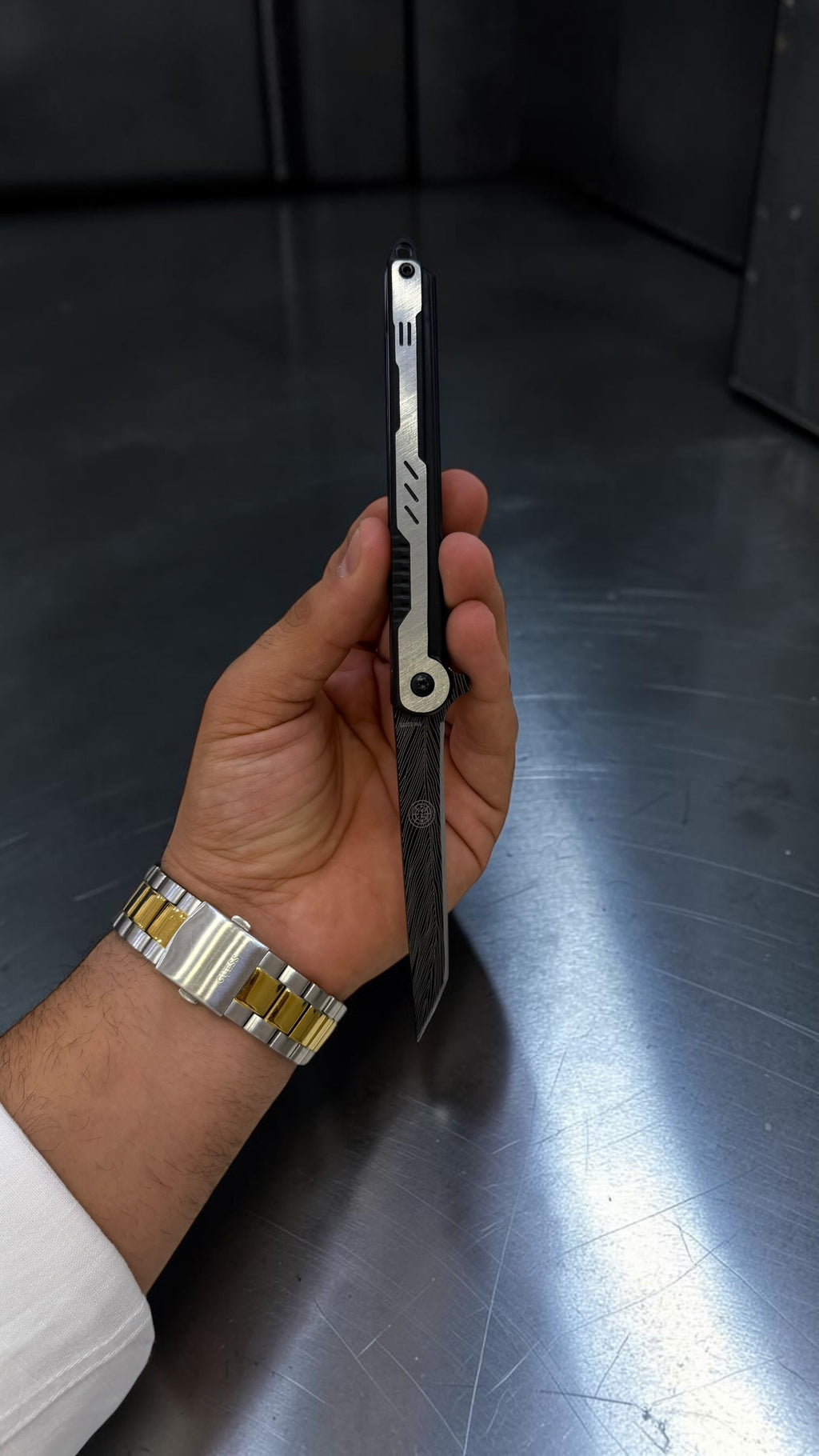 Damascus M390 Gümüş Çakı 8543