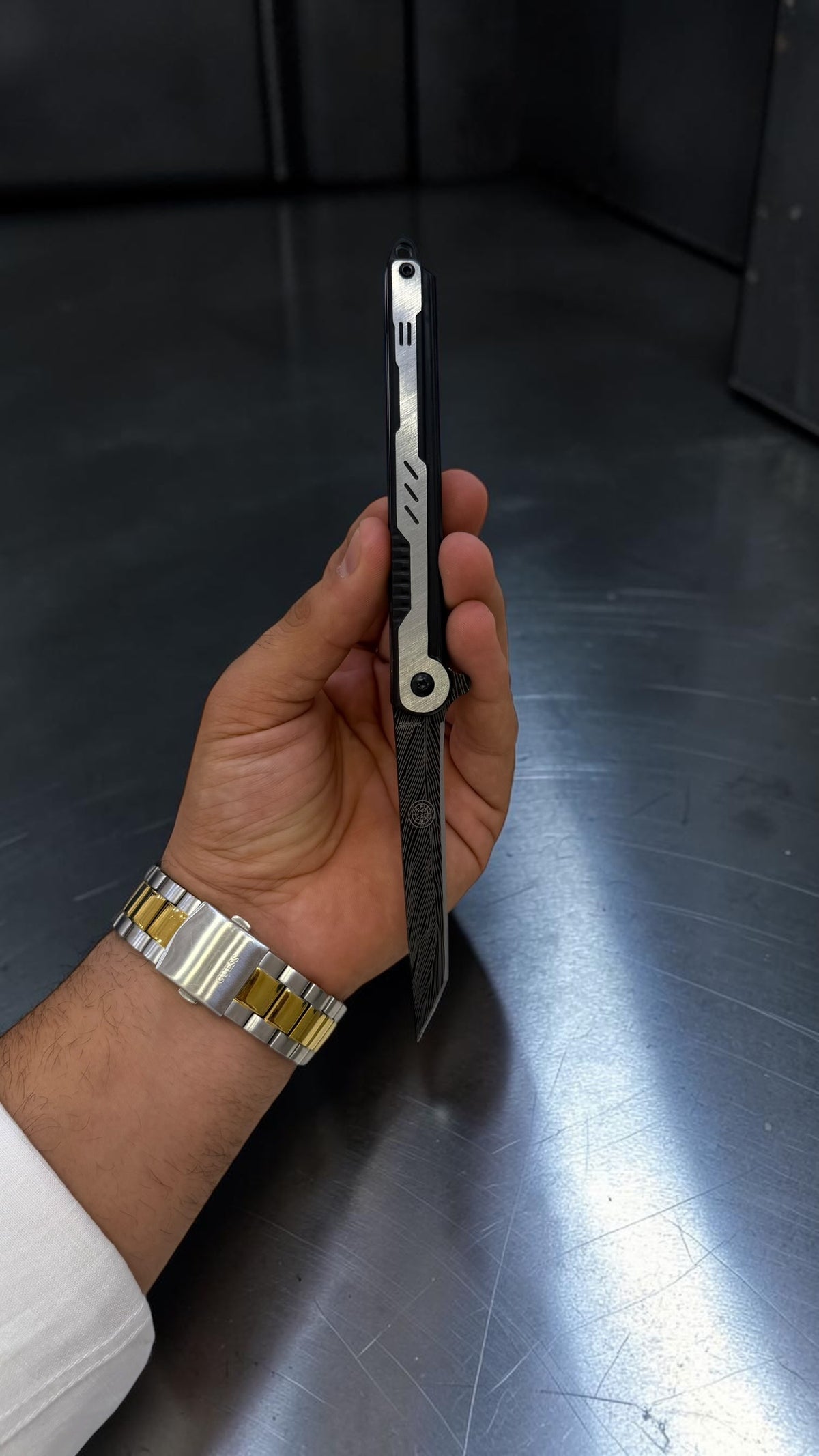 Damascus M390 Gümüş Çakı 8543