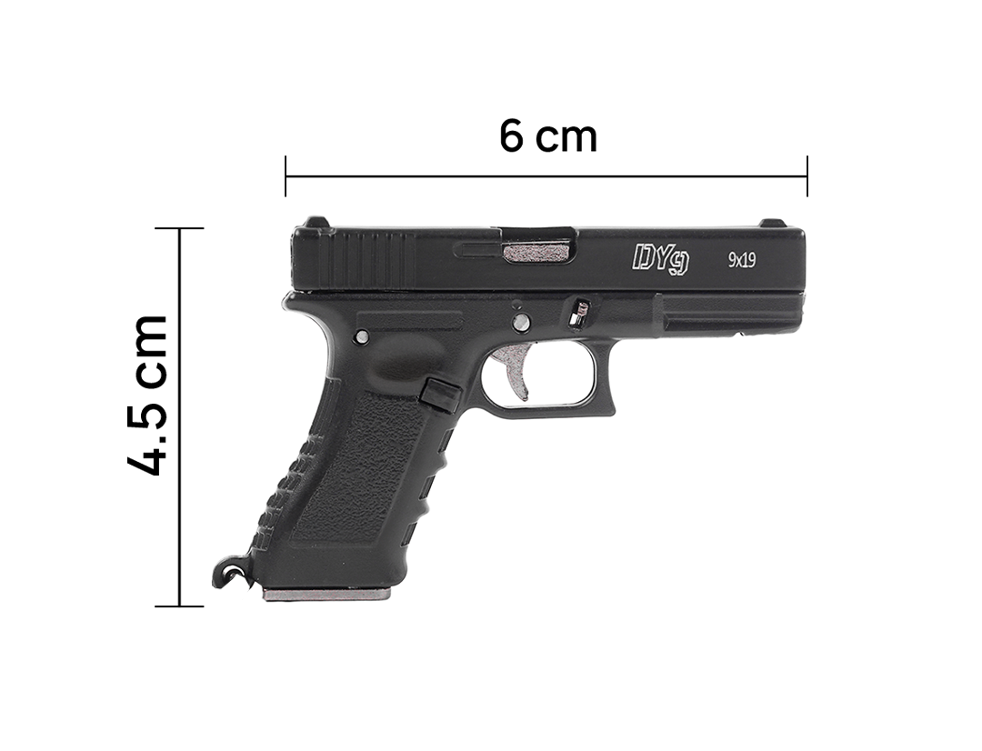 Glock 9×19 Tabanca Gerçekçi Sökülebilir ve Kurulabilir Anahtarlık