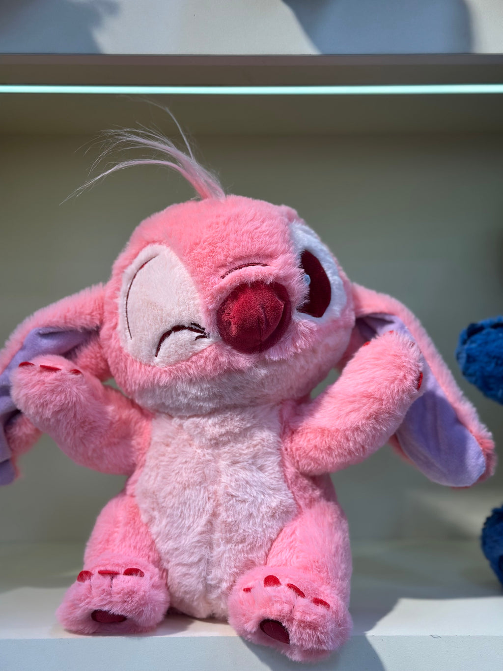Göz kırpan pembe stitch peluş oyuncak