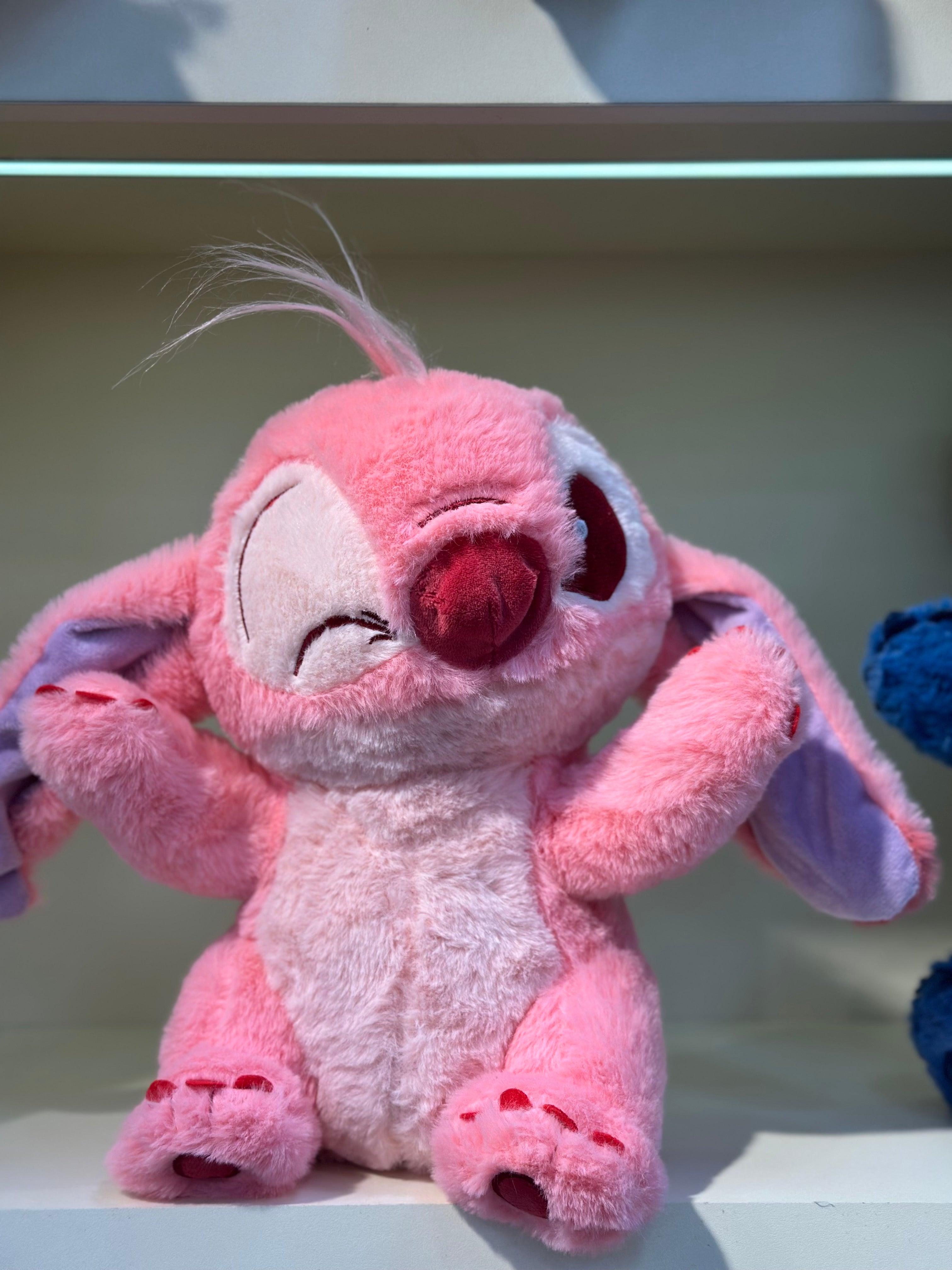 Göz kırpan pembe stitch peluş oyuncak
