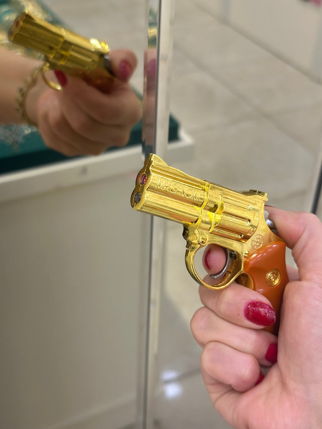 Revolver Model Metal Tabanca Çakmak
