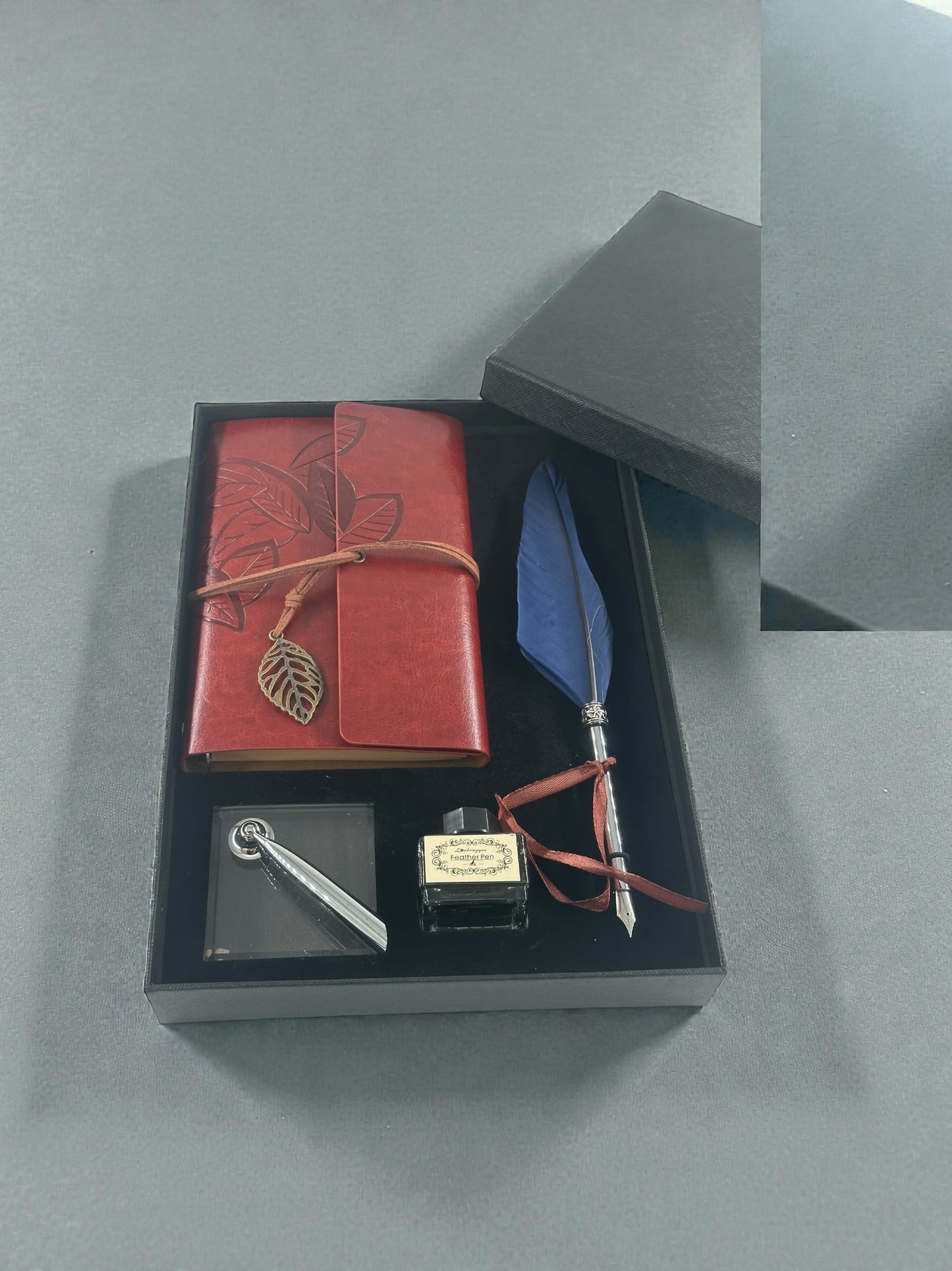 Mürekkepli Tüylü Divit Kalem Defter Seti