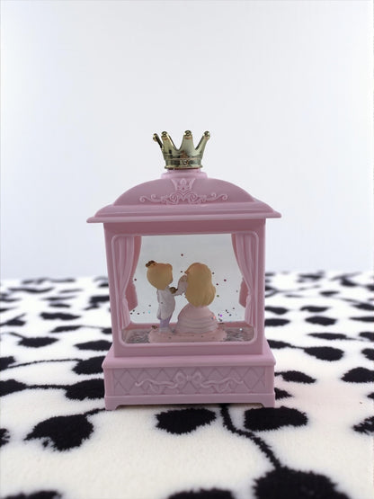 Sevgili Temalı Işıklı Simli Pls. Fanus