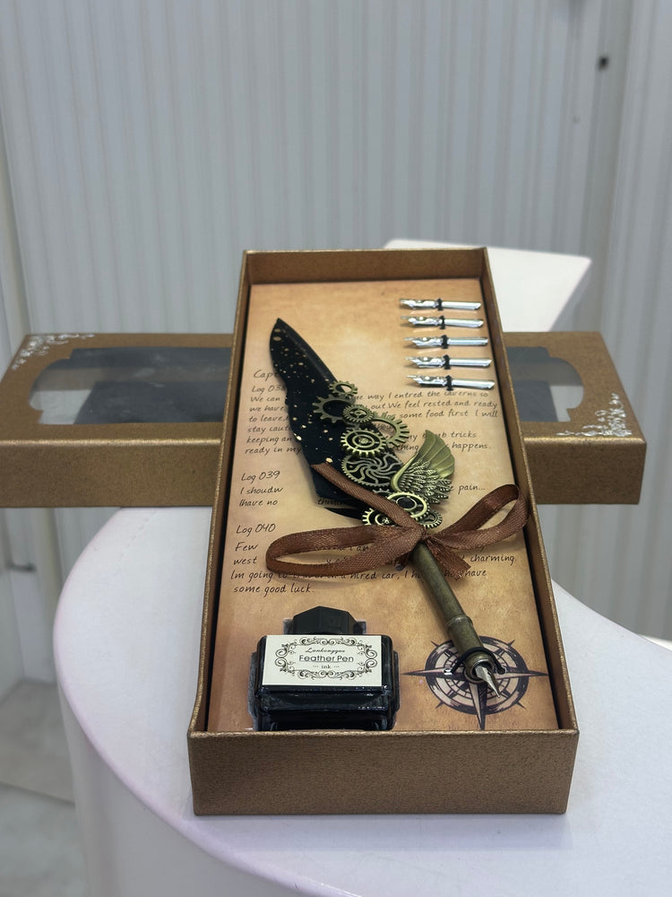 Mürekkepli Tüylü Divit Kalem Seti 0017