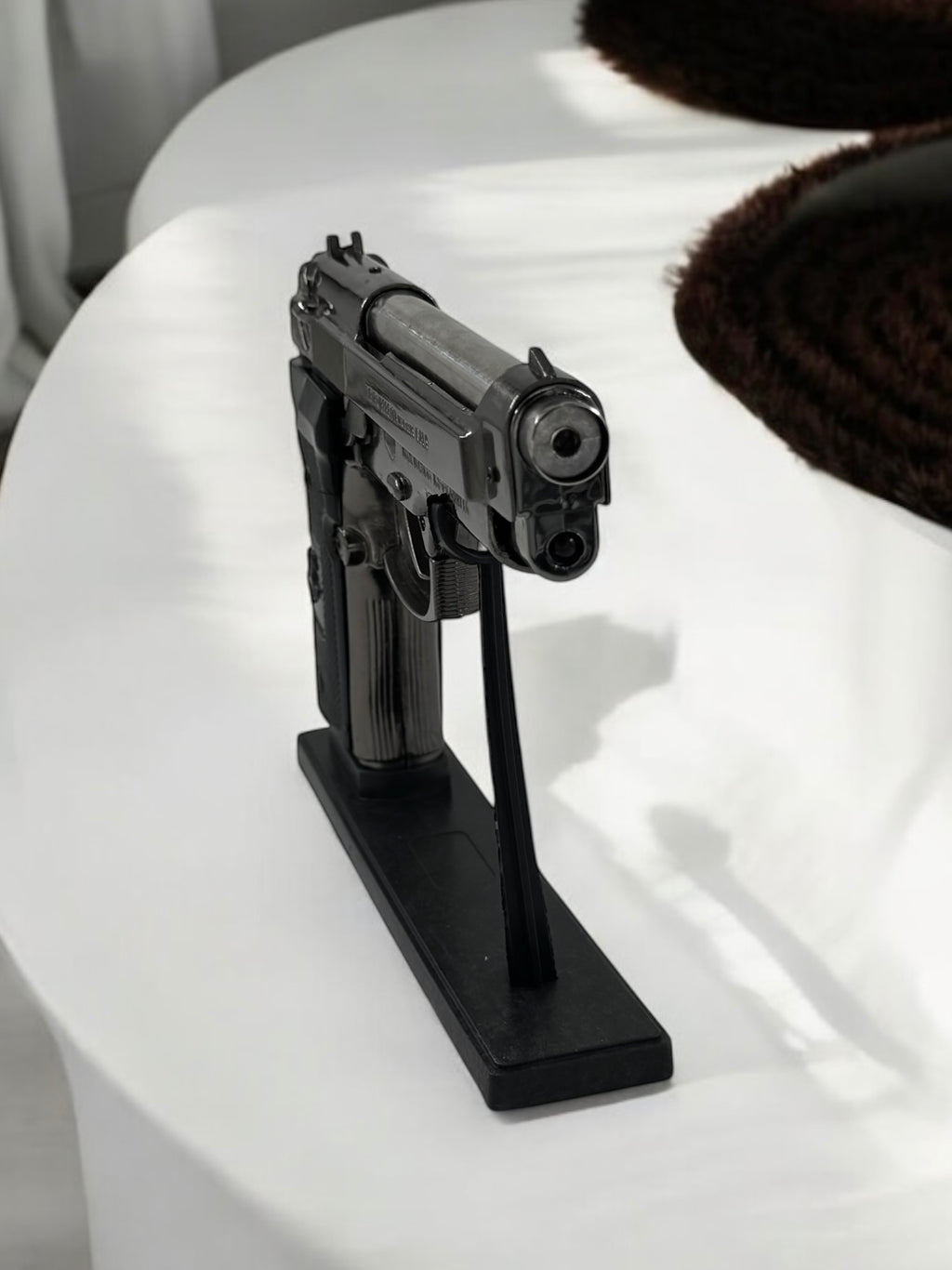 Metal Beretta Model Standlı Tabanca Çakmak 1511