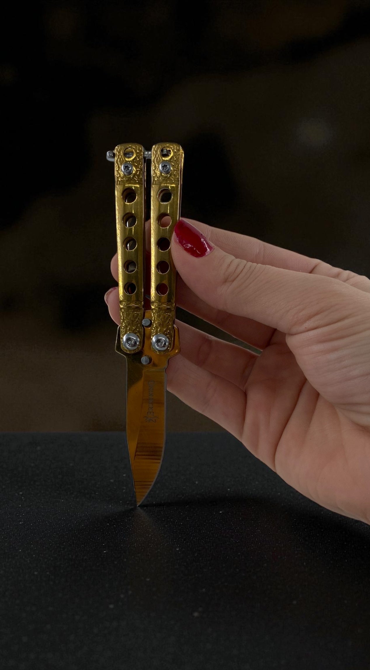 Kompakt Boy Metal Kelebek Çakı