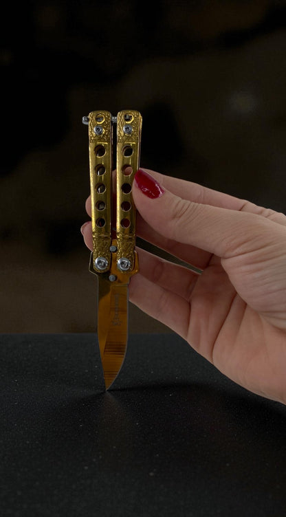 Kompakt Boy Metal Kelebek Çakı