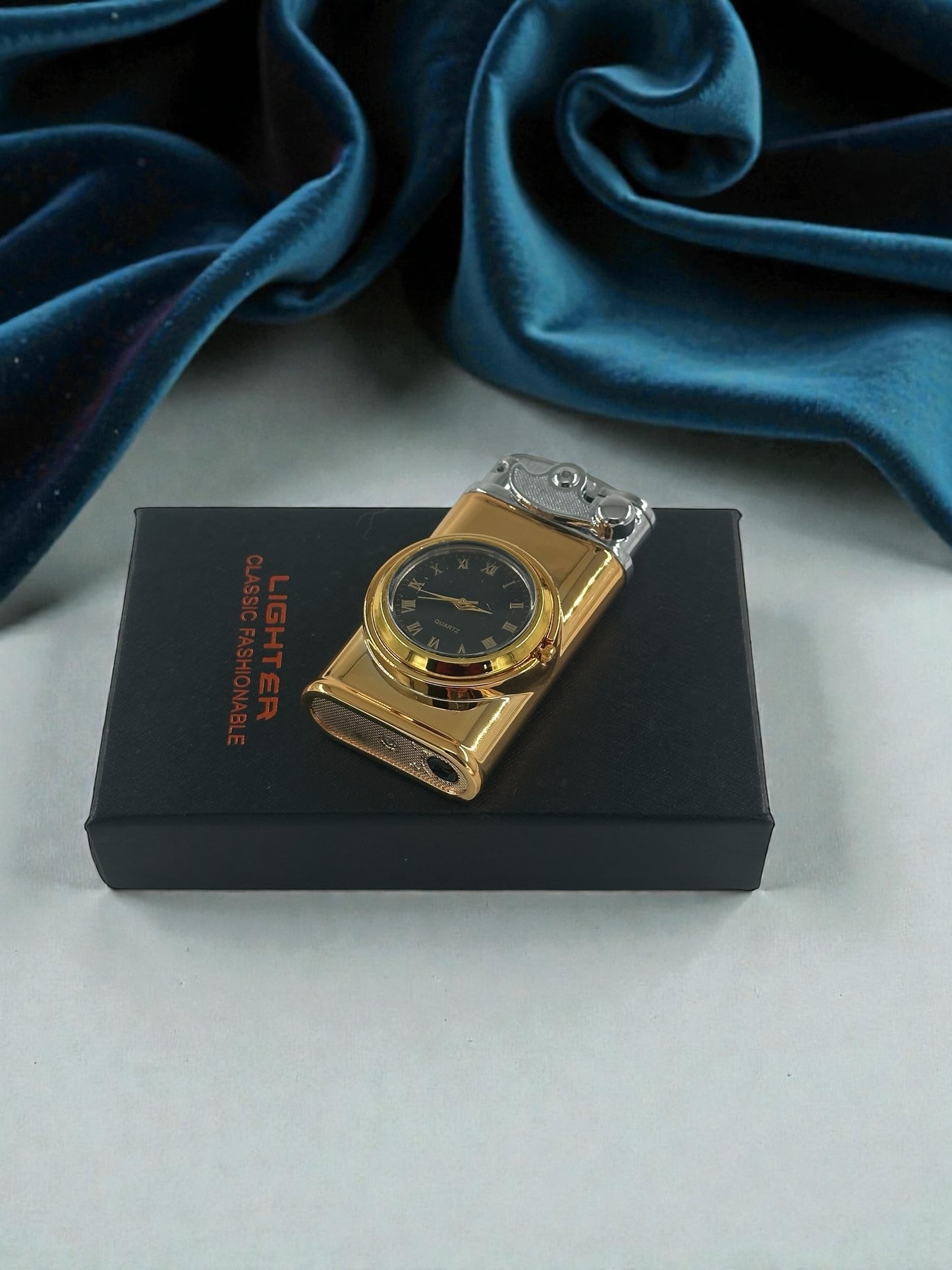 Saatli Lüx Pürmüzlü Gazlı Çakmak