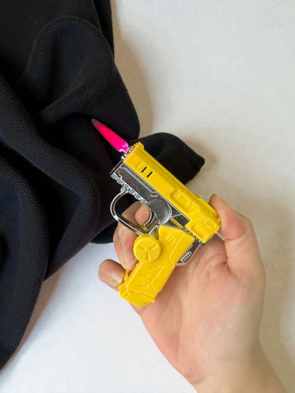 Stres Çarkı Renkli Alevli Tabanca Çakmak 6282