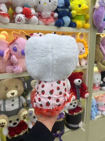 Çilekli Kıyafet Giyen Hello Kitty Peluş