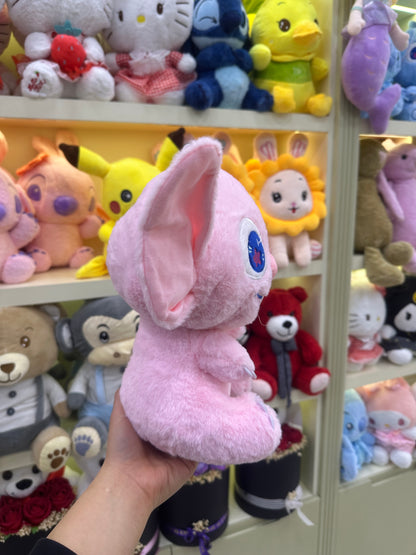 Stitch Uzun Kulaklı Pembe Peluş