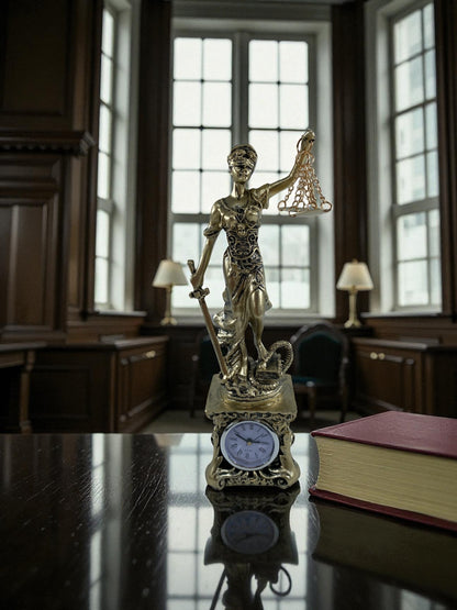 Saatli Adalet Terazisi Heykeli