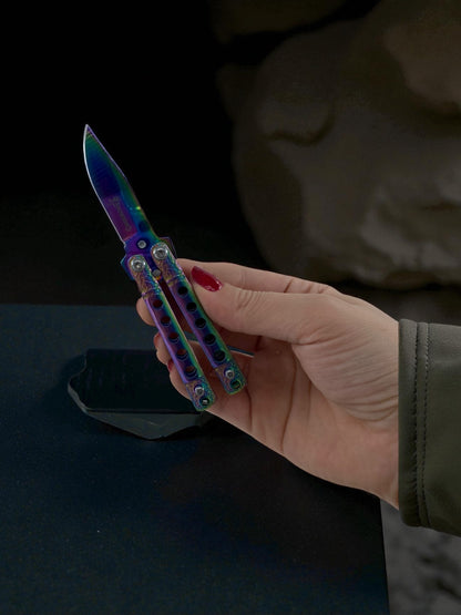 Kompakt Boy Metal Kelebek Çakı