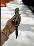 Benchmade Renkli İçten Çıkmalı Çakı 0879 Yaprak Desenli