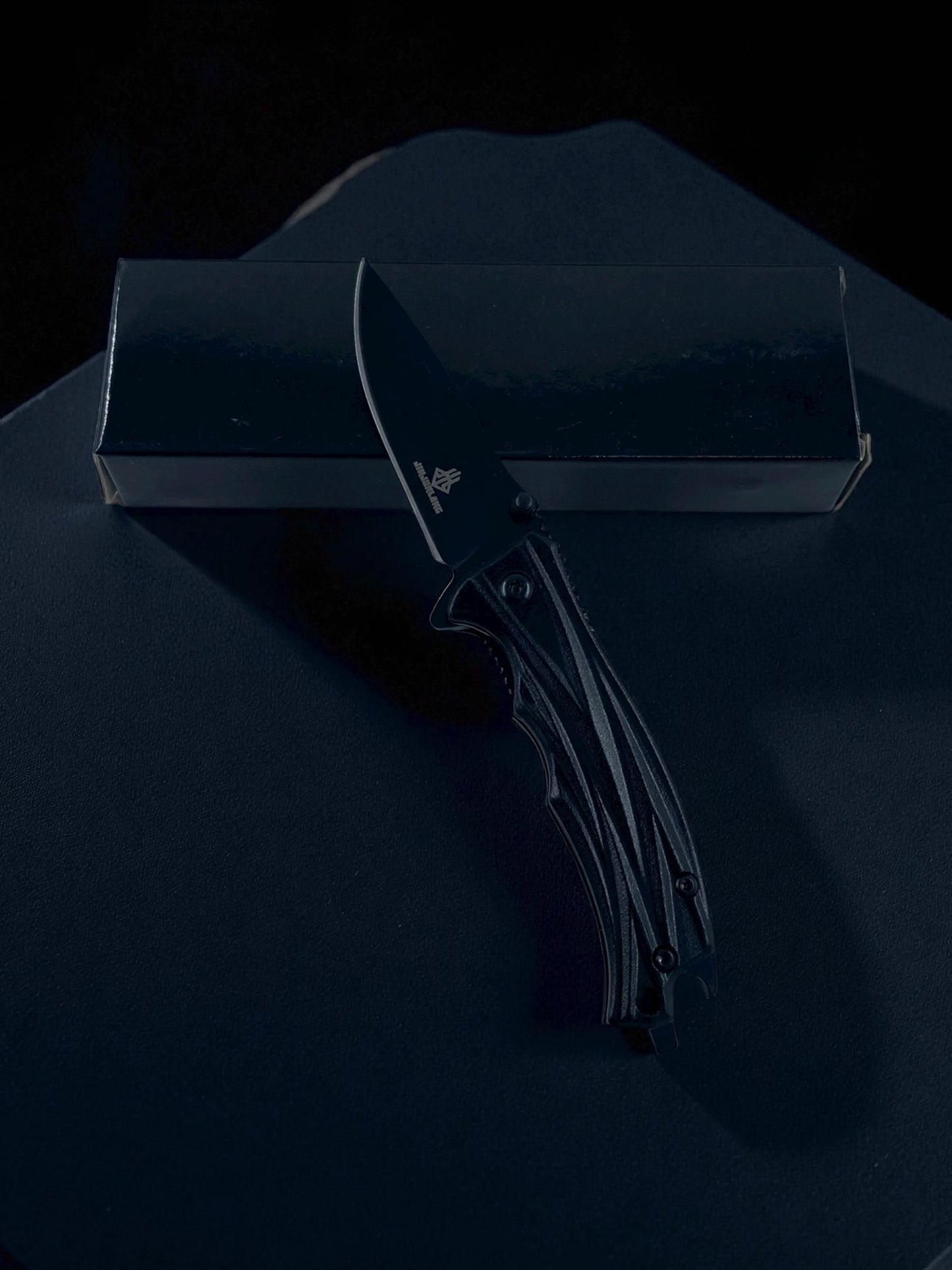 Mat Siyah Metal Gövdeli Katlanabilir Çakı