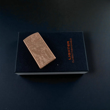 Klasik Desenli Metal Gazlı Çakmak