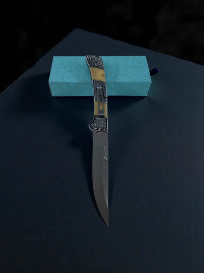 İşlemeli Sedef Basmalı Hançer Çakı