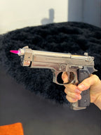 Metal Beretta Model Standlı Tabanca Çakmak 1511