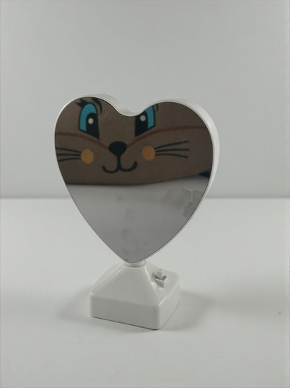 Küçük Boy Kalpli Sihirli Ayna Fotoğraf Çerçevesi Dekoratif Masa Aynası